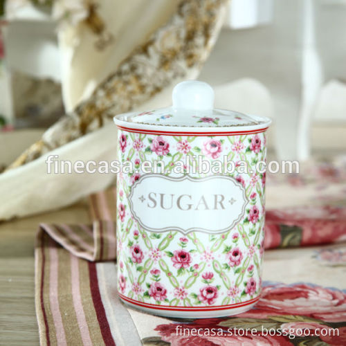 800CC Elegant New Bone China Floral Ceramic Canister set                
                                    Quality Assured